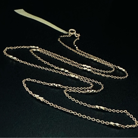 20”2.80 gr.14K Gold Solid Forzentina Cylinder Chain Necklace - Picture 13 of 17